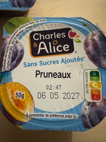 Coupelle de purée de pruneau 50g