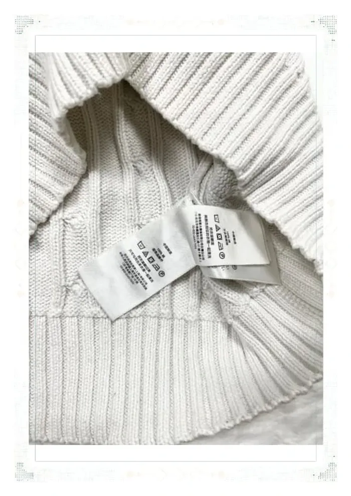 Ralph Lauren pull torsadé blanc femme taille M coton col V - photo numéro 11