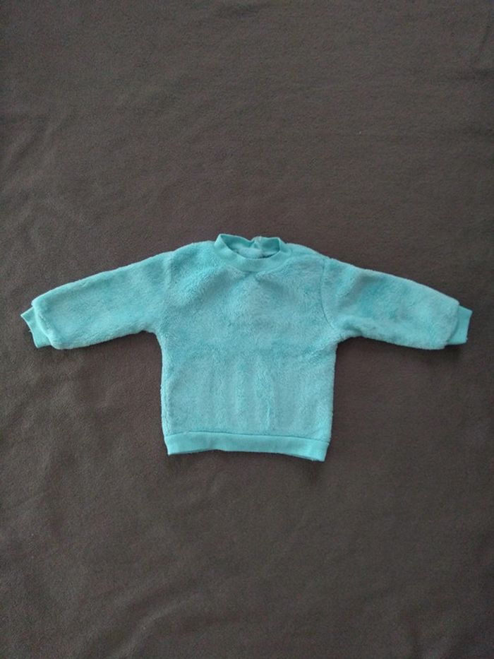 Pull léger tout doux bleu ciel T12M U tout petits