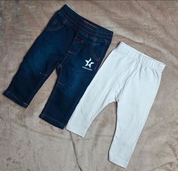 1 jean complice et 1 legging Kiabi taille 6 mois