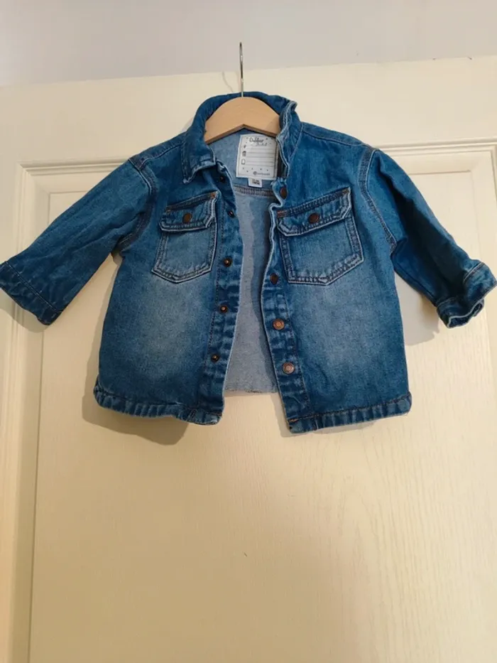 Sur chemise en jean 12 mois