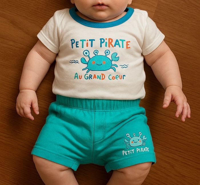 ๐ฆ Adorable ensemble bรฉbรฉ "Petit Pirate" ๐ฆ