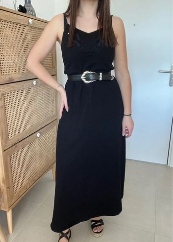 Robe longue d’été noire Camaïeu