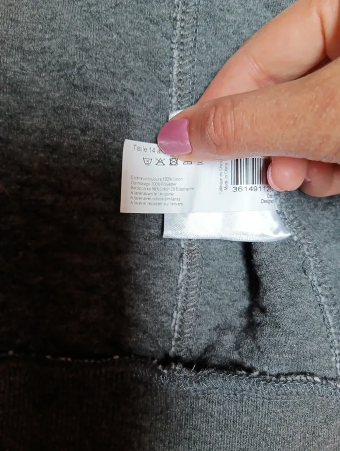 Gilet gris matelassé fille - photo numéro 4