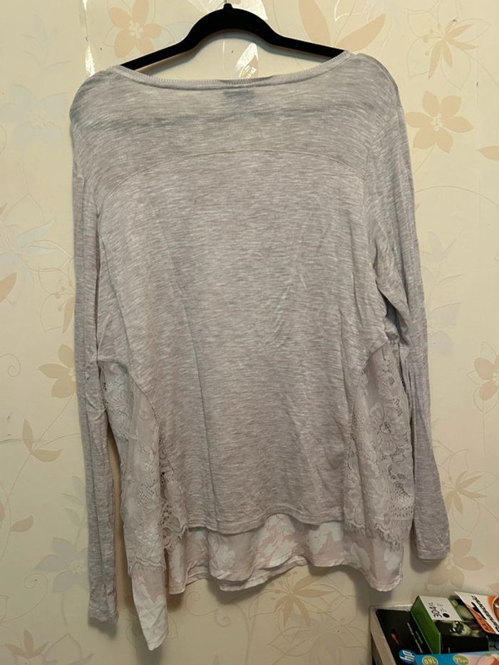 Tunique gris/beige taille L - photo numéro 7