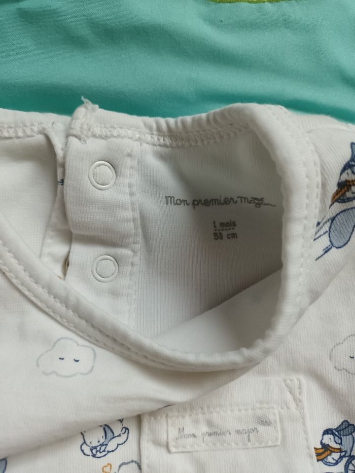 Ensemble tshirt avec body et pantalon 1 mois sergent major - photo numéro 5