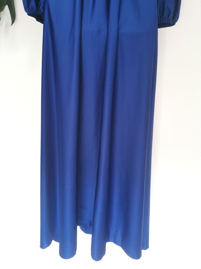 Maxi dress, robe longue satinée bleu roi Émilie Fashion Paris Taille Unique - photo numéro 9