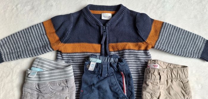 Pantalons Obaibi/DPAM & gilet TAO 12mois - photo numéro 3