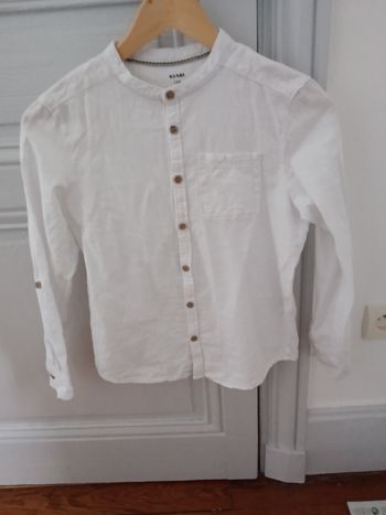 Chemise Kiabi blanc et beige