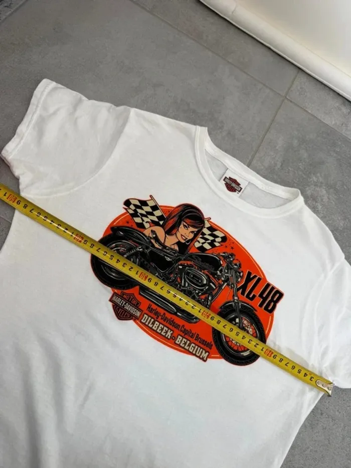 T-shirt Harley Davidson femme blanc taille M super état - photo numéro 7