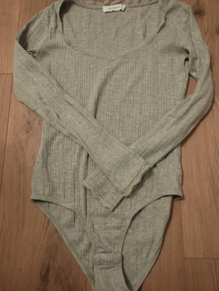 Body manches longues gris Promod S - photo numéro 2