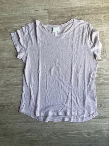 T-shirt, uni, rose, pâle