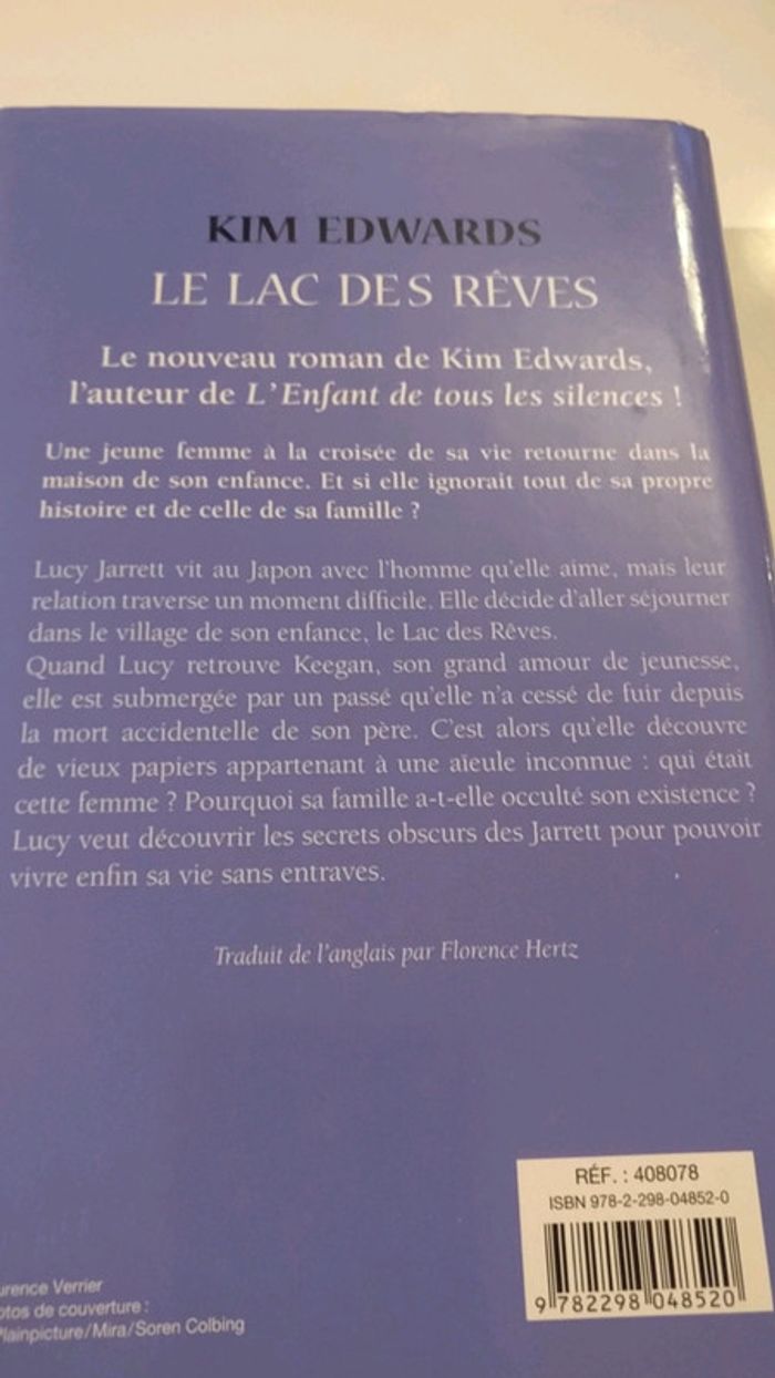Le lac des rêves de Kim Edwards - photo numéro 2