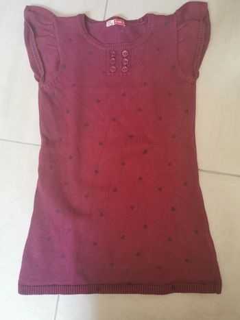 Robe en laine manches courtes