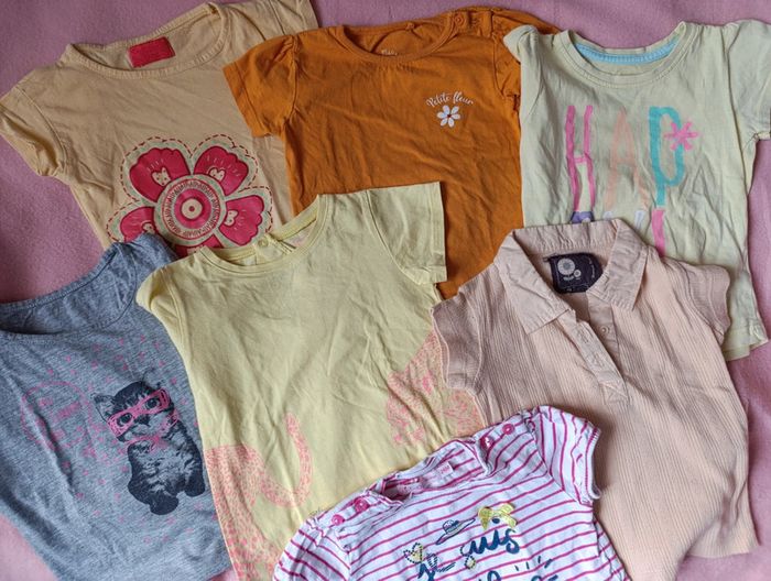 Lot 7 t-shirt 2 ans fille