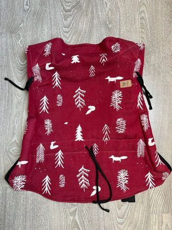 Portage Onbu Onbuhimo de couturière spécialisée Little Wolf taille grand toddler/preschool dans une écharpe de portage Roar Bordeaux Zen