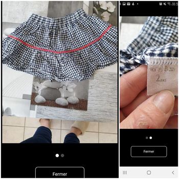 jupe volante a carreaux