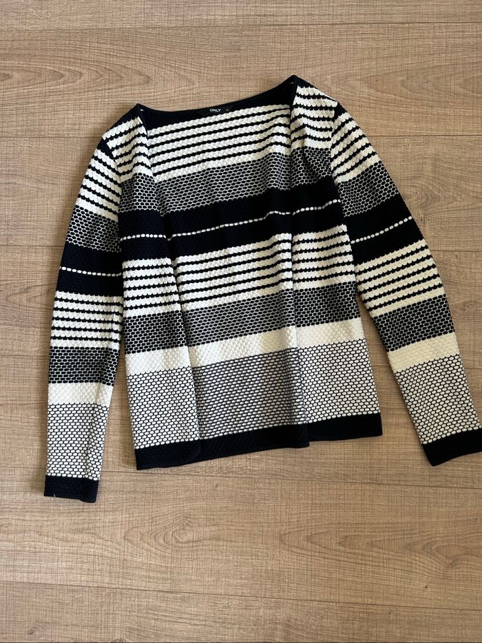 Cardigan beige et noir Only taille XS TBE - photo numéro 7