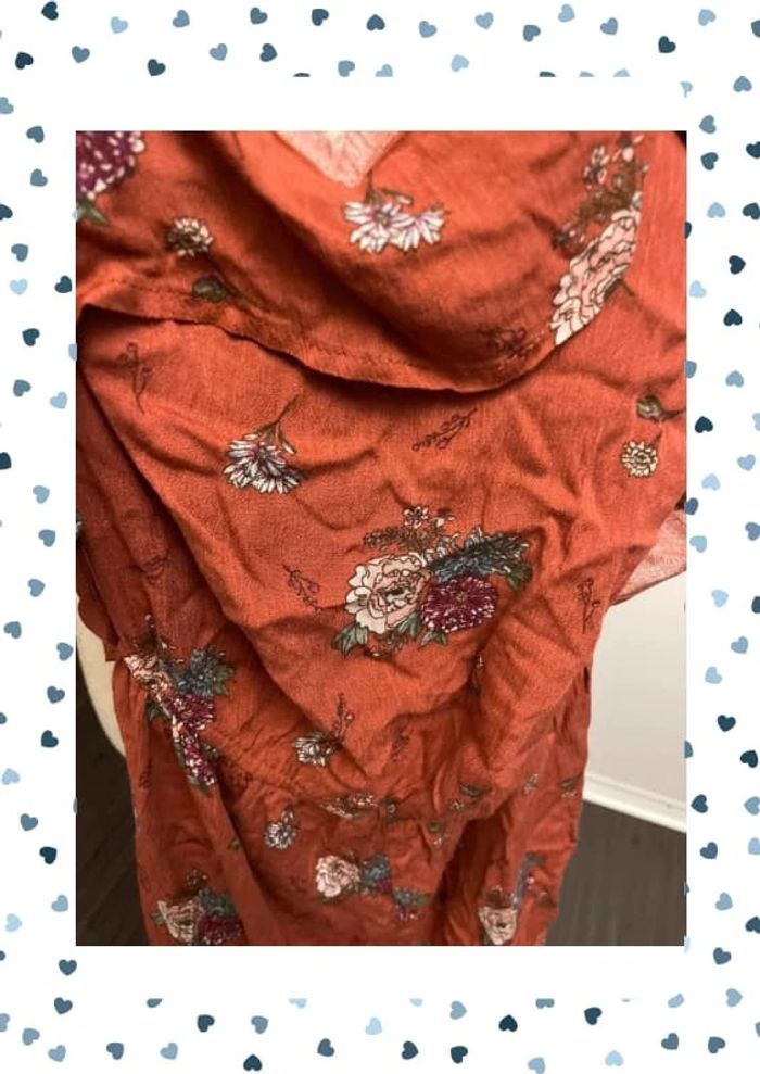 Combi Short à fleurs couleur brique Blu Pepper TS - photo numéro 3