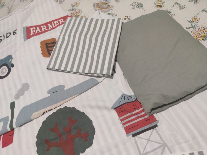 Housse de couette + taie + drap housse Quel chantier Vertbaudet Taille 150 x 140 - photo numéro 4