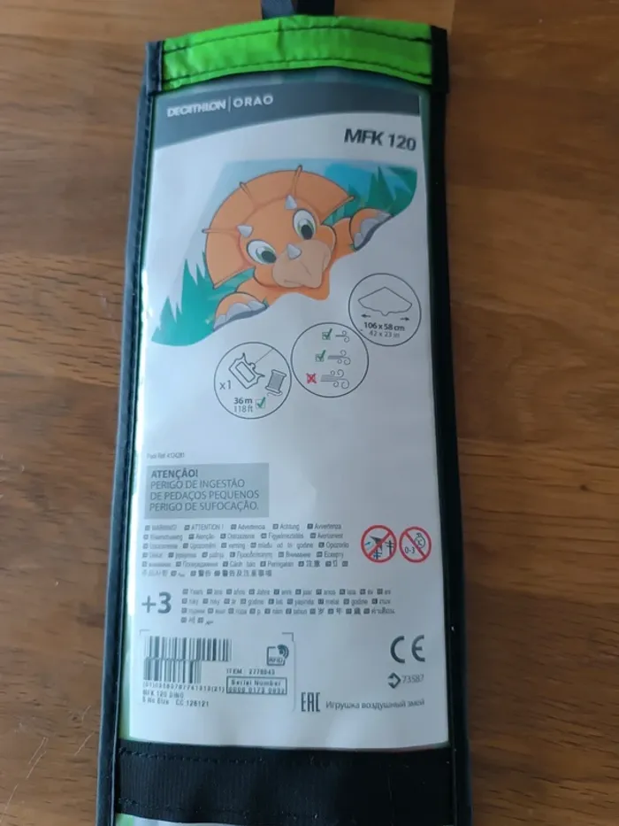 Cerf volant mfk 120 dinosaure decatlon neuf avec emballage - photo numéro 2