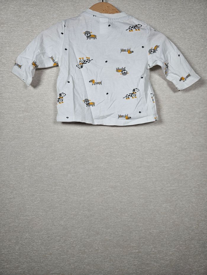 T-shirt manche longue motif chien tex 3 mois - photo numéro 5