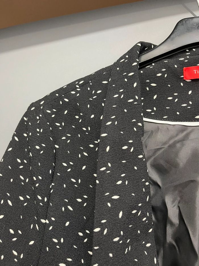 Veste blazer femme 44 noir motifs blancs neuve - photo numéro 4