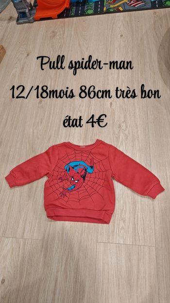 Pull Spider-Man 12 18mois 86cm