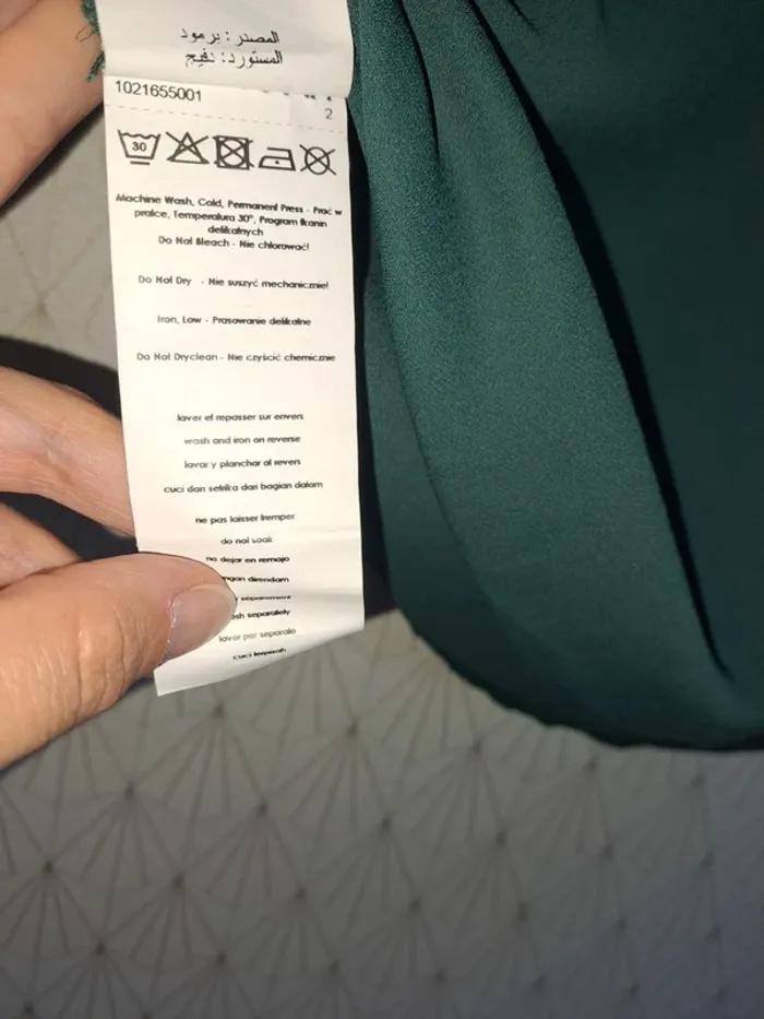 Blouse femme comme neuve bleu canard vert épaule dénudées petits nœuds promod 44 taille 42/44 - photo numéro 6