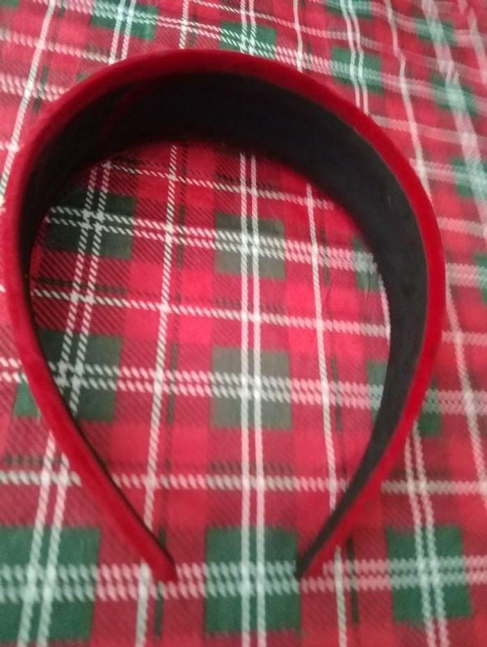 Serre tête velours rouge