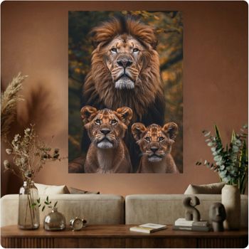 Affiche film “Le Roi Lion” famille lions déco murale sauvage poster cinéma A3 Sans cadre