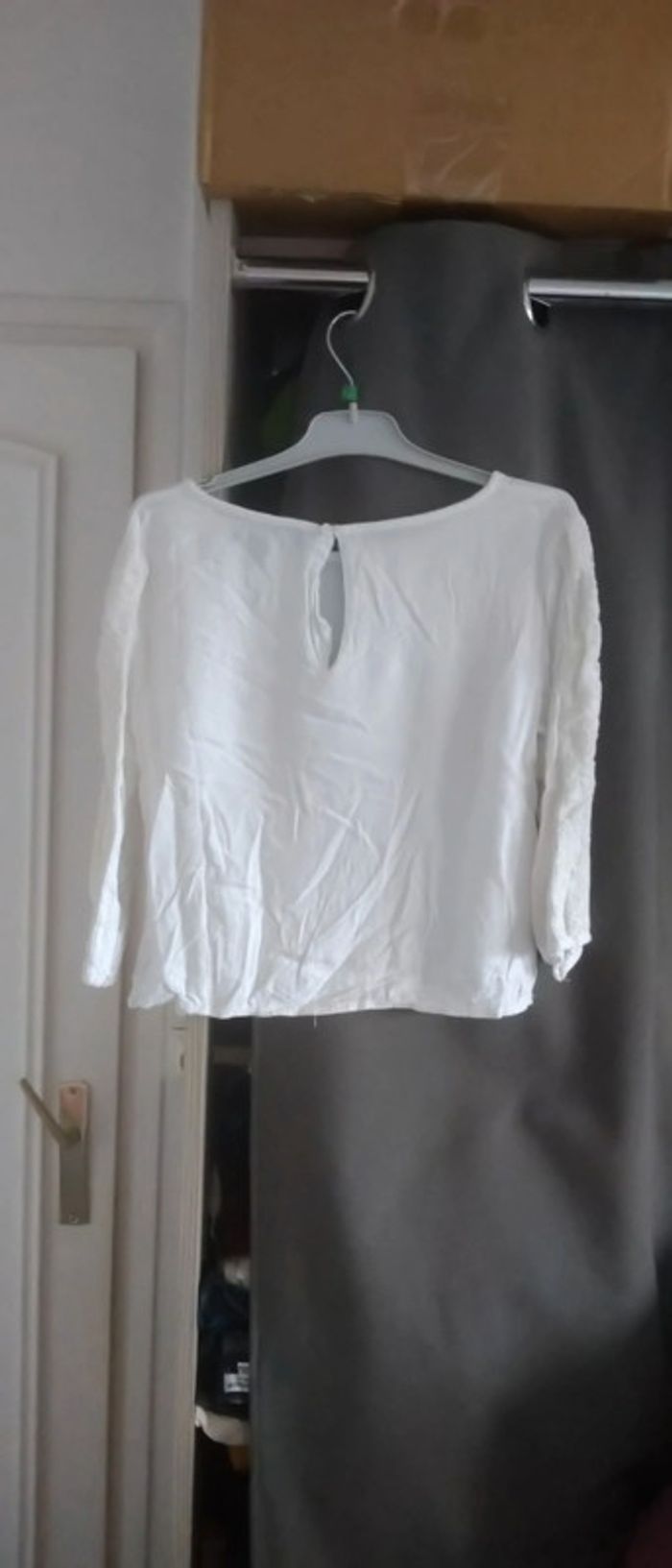 Haut blanc avec dentelle fille 12 ans kiabi - photo numéro 2