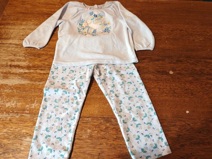 Pyjama chaud colombe fille taille 98 cm