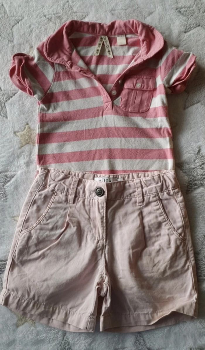 Short rose pastel 3 ans fille