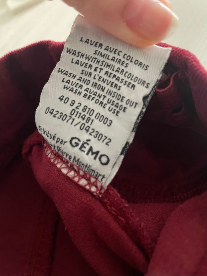 Pantalon velours bordeaux (10A) - photo numéro 5