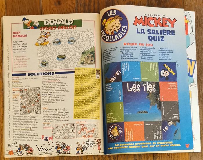 Ancien journal de mickey avec poster fantasia + cadre déblok N°2501 année 2000 vintage - photo numéro 12