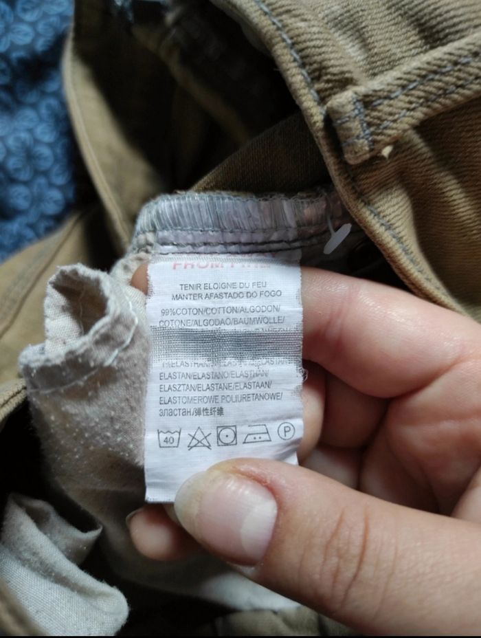 Pantalon droit marron clair jaune moutarde vraies poches - photo numéro 4