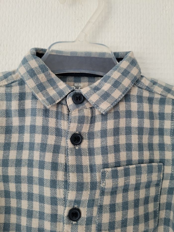 Chemise à carreaux Mini Rebel 6 mois TBE - photo numéro 2
