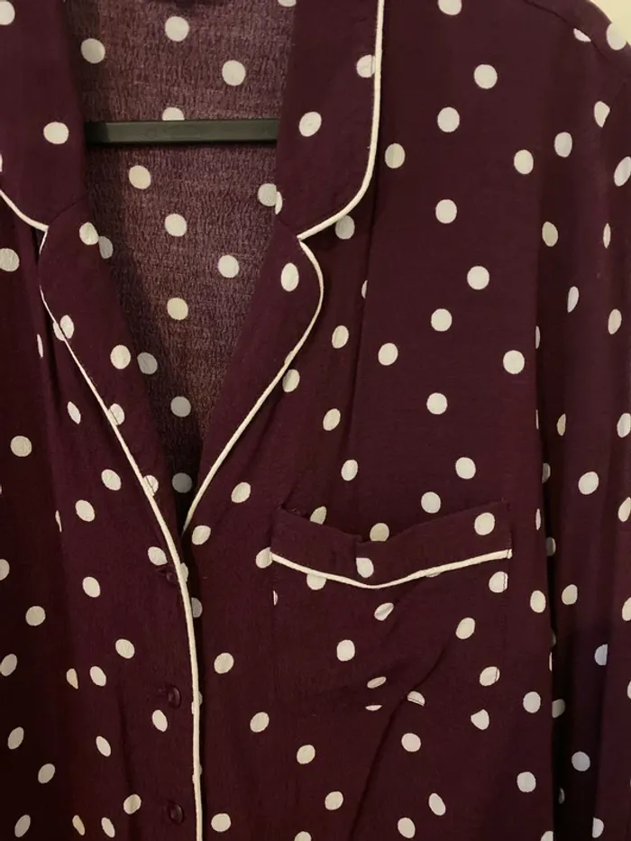 Chemise violette à pois Karl Marc John - photo numéro 2