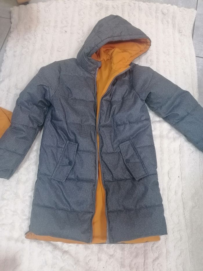 Doudoune longue ⚠️ hiver réversible à capuche Okaïdi garçon 10 ans - photo numéro 2