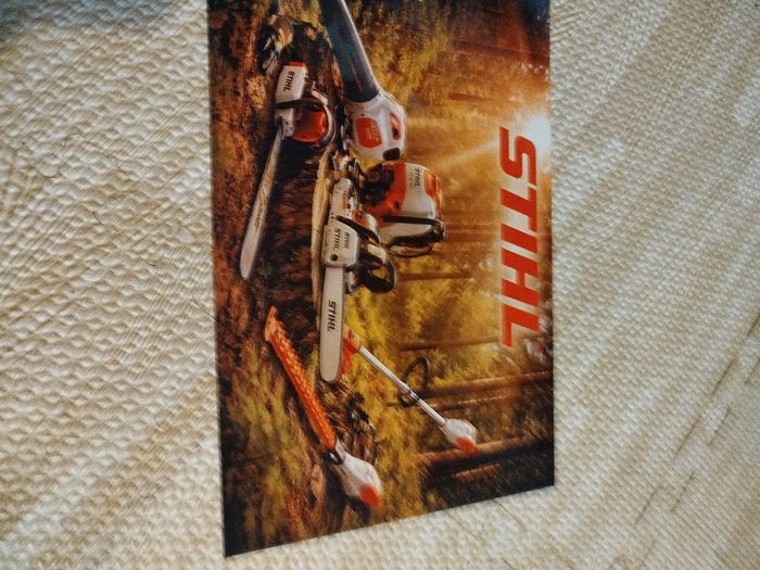 Plaque publicitaire motif stihl neuf - photo numéro 1