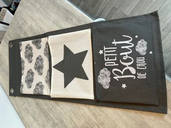 décoration rangement en tissu livres ou autres