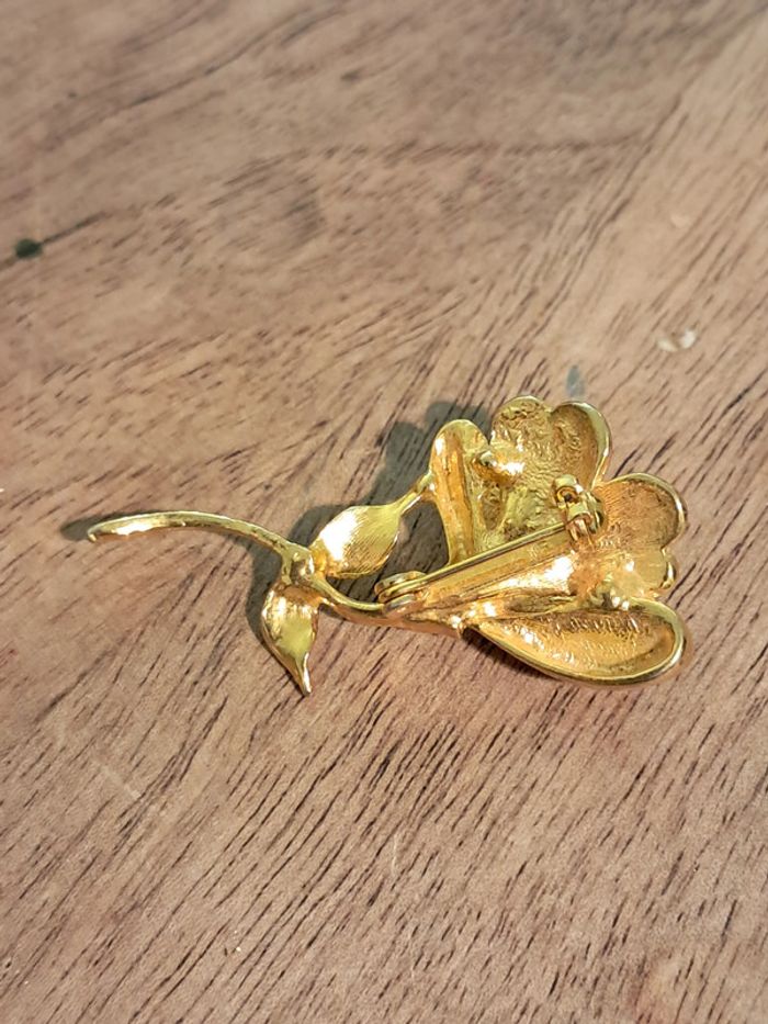 Broche fleur ancienne - photo numéro 5