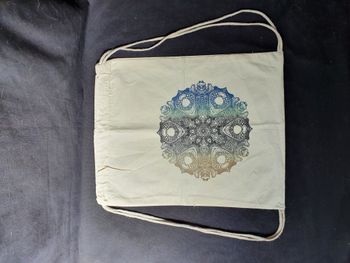 Sac à dos en tissu écru motif mandala Neuf