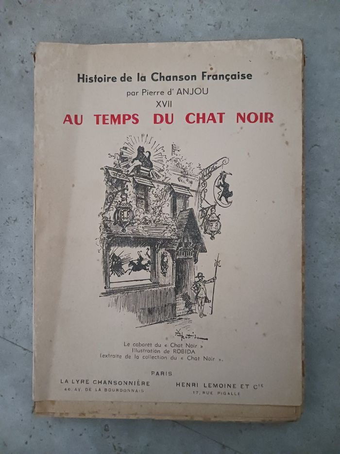 livre ancien au temps du chat noir Pierre d'Anjou