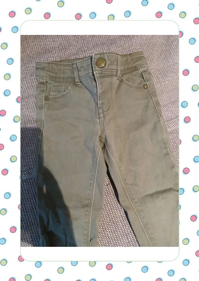 Jeans slim fit kaki neuf - photo numéro 2
