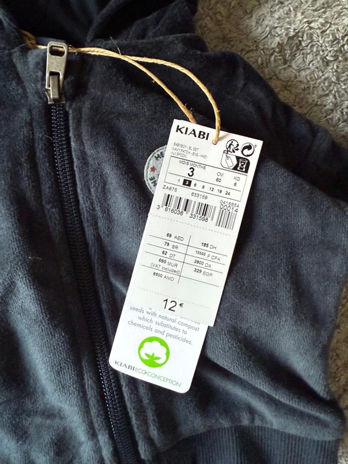 Ensemble sweat zippé + pantalon (3 mois) - photo numéro 5