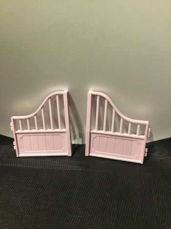 Playmobil lot 2 clotures parois roses écurie 6855 pièces détachées