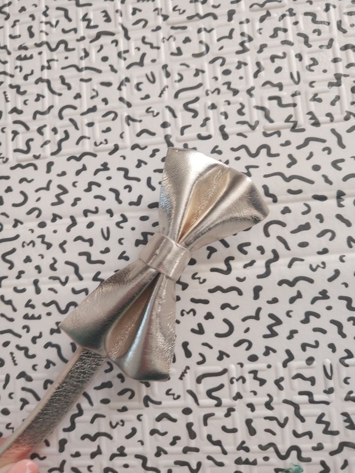 Ceinture fine argentée femme avec nœud - photo numéro 6