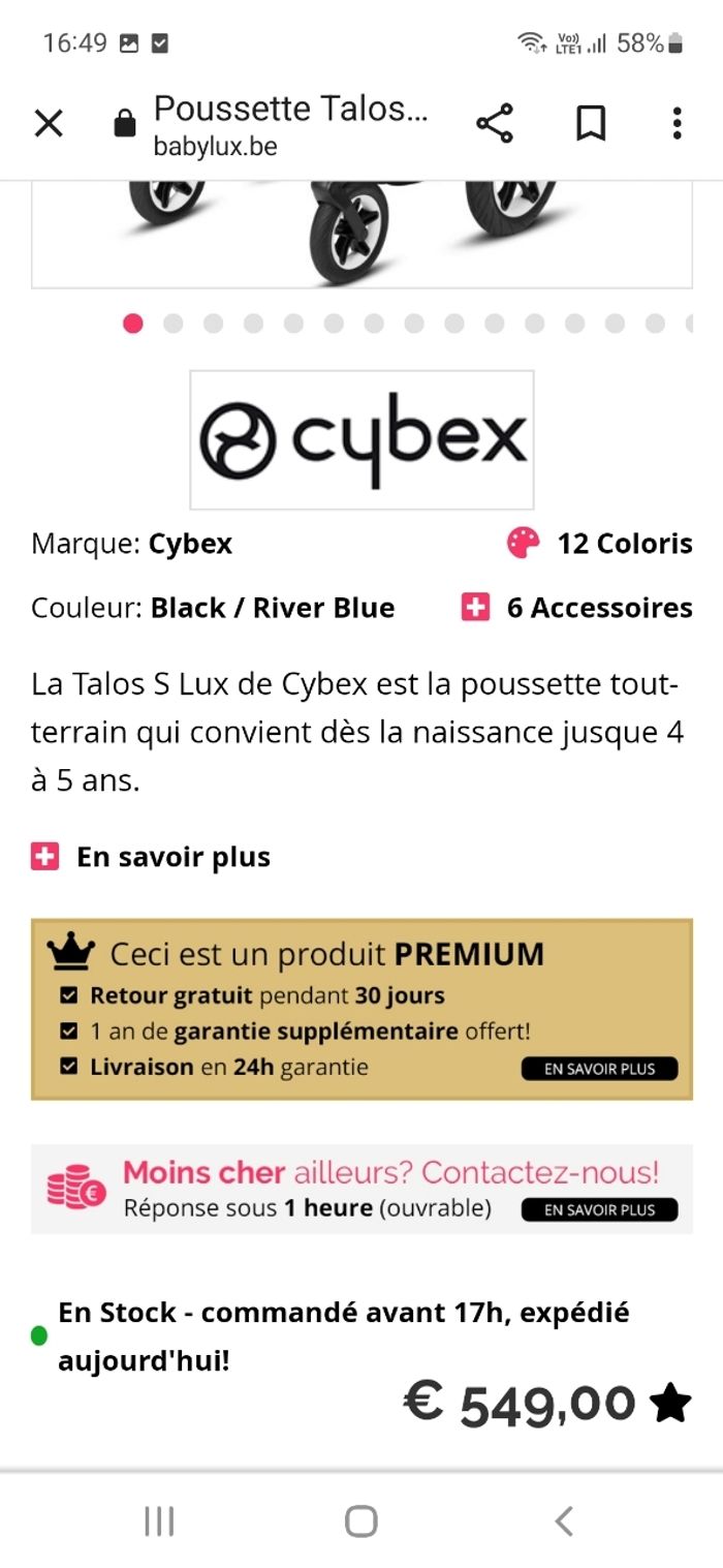 Poussette cybex avec adaptateur maxi-cosi et coupe vent - photo numéro 7